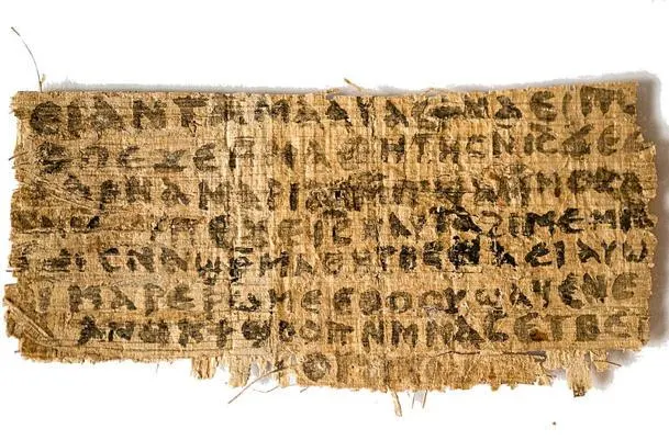 Papiro conocido como el Evangelio de la esposa de Jesus Wikimedia commons